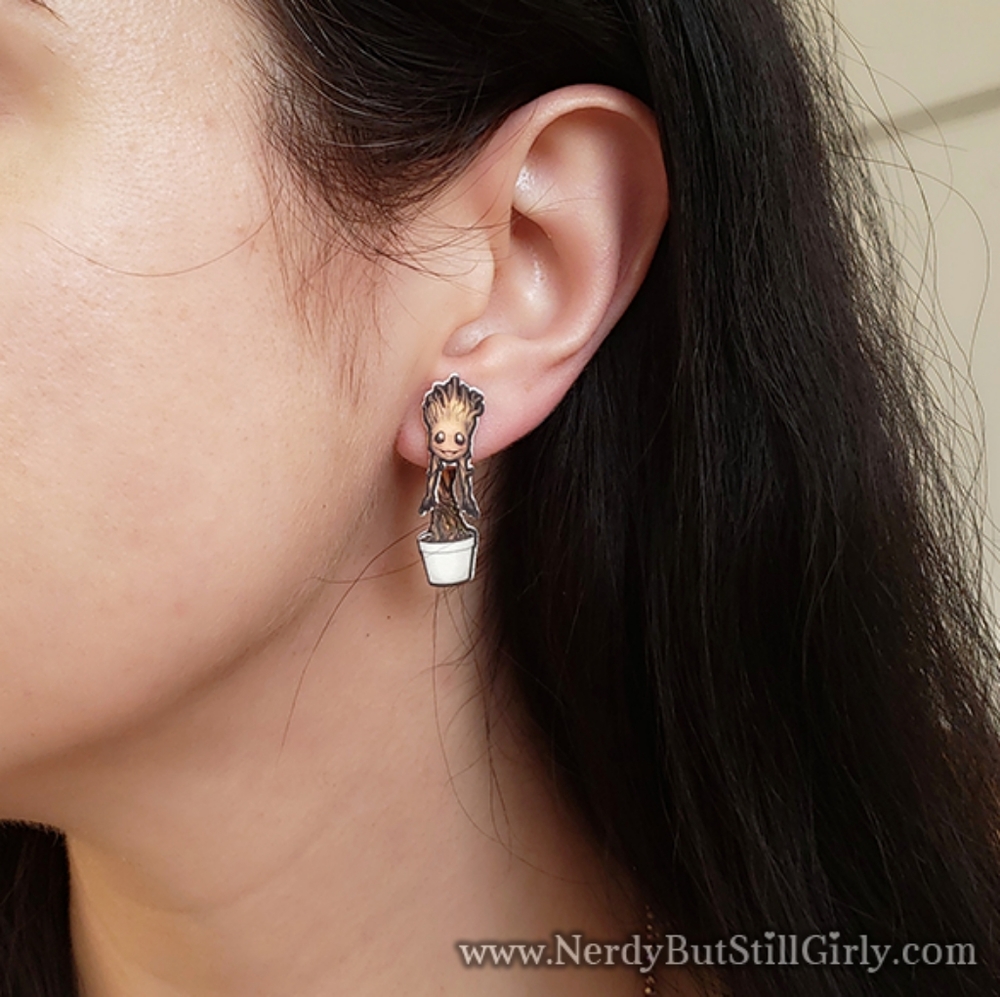 Baby Groot & Rocket Earrings
